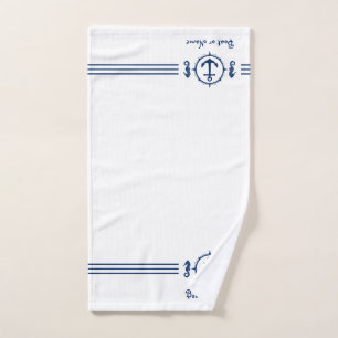 Boat Name Seahorse Anchor Hand Towel sh0b Handdoek