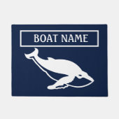Boat Name Whale Dock Mat (Voorkant)
