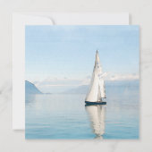 Boat Nautical Gold Memorial Service Kaart (Achterkant)