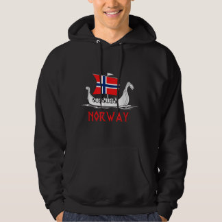 Boat Norwegian Flag Norway Viking Ship Norway Hoodie