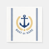 Boat of familienaam Anchor Laurel Rope Stripes Servet (Voorkant)