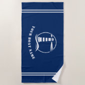 Boat of naam Nautical Classic Lighthouse Marine Bl Strandlaken (Voorkant)