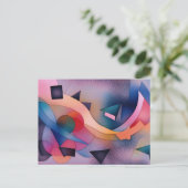 "Boat on Water" Hedendaagse Abstracte kunst Briefkaart (Staand voorkant)