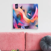 "Boat on Water" Hedendaagse Abstracte kunst Canvas Afdruk (Insitu (Woonkamer))