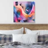 "Boat on Water" Hedendaagse Abstracte kunst Canvas Afdruk (Insitu (Slaapkamer))