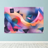 "Boat on Water" Hedendaagse Abstracte kunst Canvas Afdruk (Insitu (Houten vloer))