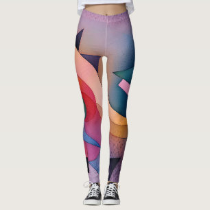 "Boat on Water" Hedendaagse Abstracte kunst Leggings