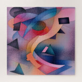 "Boat on Water" Hedendaagse Abstracte kunst Legpuzzel (Horizontaal)