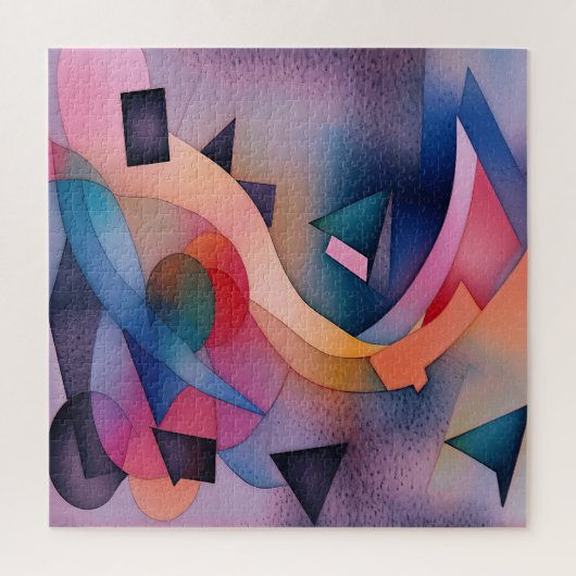 "Boat on Water" Hedendaagse Abstracte kunst Legpuzzel (Verticaal)