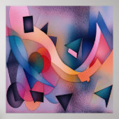 "Boat on Water" Hedendaagse Abstracte kunst Poster (Voorkant)