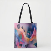 "Boat on Water" Hedendaagse Abstracte kunst Tote Bag (Voorkant)