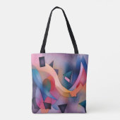 "Boat on Water" Hedendaagse Abstracte kunst Tote Bag (Achterkant)
