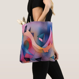 "Boat on Water" Hedendaagse Abstracte kunst Tote Bag