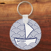 Boat on Waves Sleutelhanger (Voorkant)