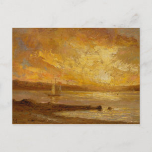 Boat on Zee - Edward Mitchell Banister - c1890 Briefkaart