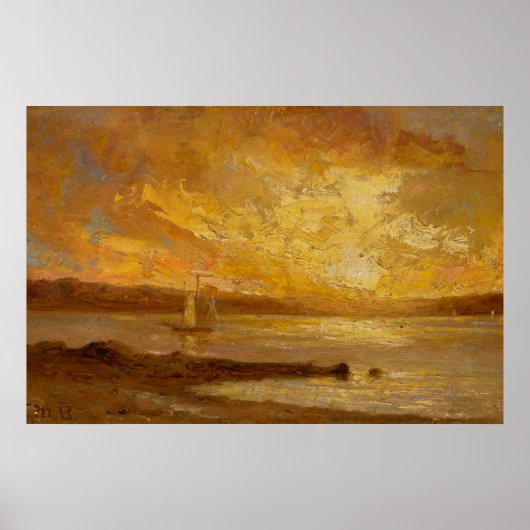 Boat on Zee - Edward Mitchell Banister - c1890 Poster (Voorkant)