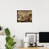Boat onder de sneeuw poster (Thuiskantoor)