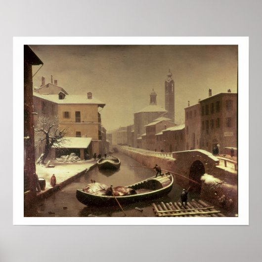 Boat onder de sneeuw poster (Voorkant)