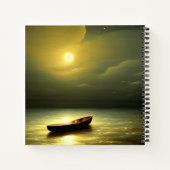 Boat onder het Maonlight Personalized Journal Notitieboek (Achterkant)