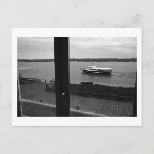 Boat op de baai briefkaart (Voorkant)