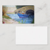 Boat op een rivier visitekaartje (Voorkant / Achterkant)