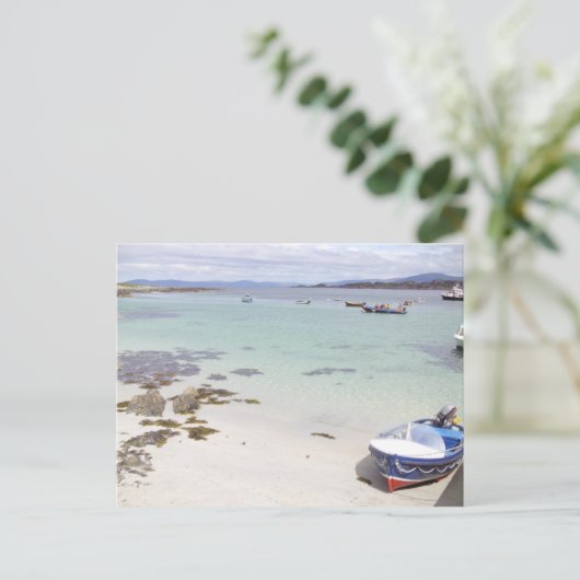 Boat op een strand - eiland Mull Briefkaart (Staand voorkant)