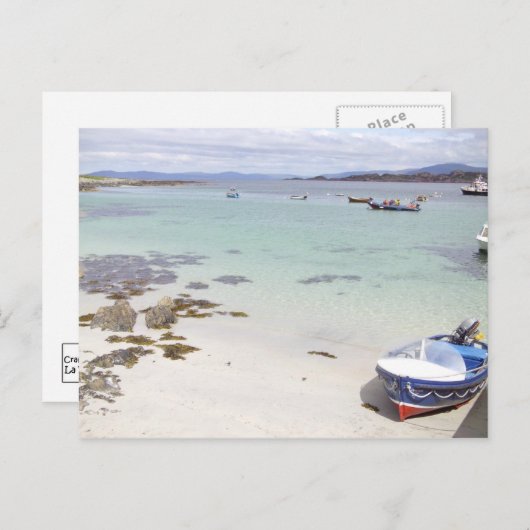 Boat op een strand - eiland Mull Briefkaart (Voorkant / Achterkant)