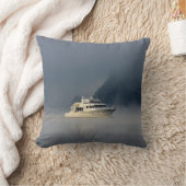 Boat op Foggy Morning Kussen (Deken)