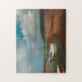 Boat op foto van Porlock Weir Legpuzzel (Verticaal)