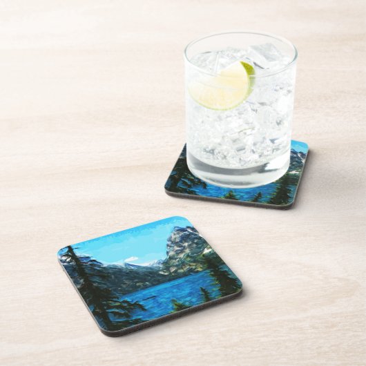 Boat op het Abstracte Impressionisme in het bergme Bier Onderzetter (Rechterzijde)