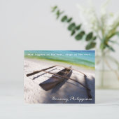 Boat op het Briefkaart van de Beach Boracay Filipi (Staand voorkant)