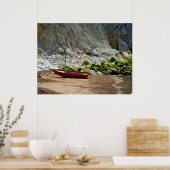 Boat op het strand bij Alum Bay Poster (Keuken)