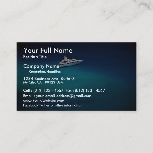 Boat op Magens Bay, St. Thomas, Amerikaanse Maagd  Visitekaartje (Voorkant)