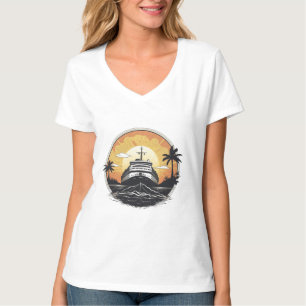 Boat op Sunset T-shirt