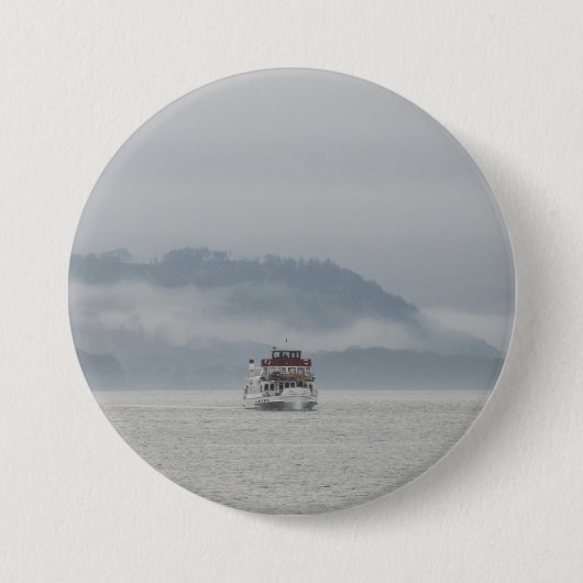 Boat op Windermere Round Badge Ronde Button 7,6 Cm (Voorkant)