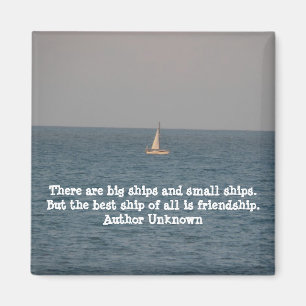 Boat op Zee-met de Citaat van de Vriendschap Magneet