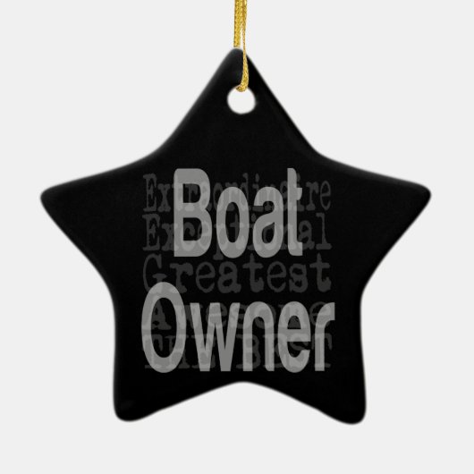 Boat Owner Extraordinaire Keramisch Ornament (Achterkant)