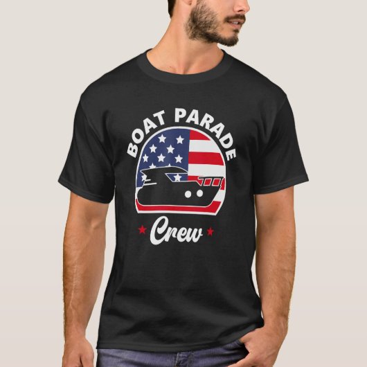 Boat Parade Crew Boating 4th Of July Boater T-shirt (Voorkant)