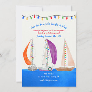 Boat Parade of Lights Invitation Kaart