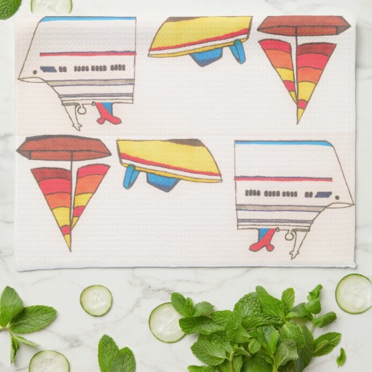 Boat Parade Towel Theedoek (Gevouwen)