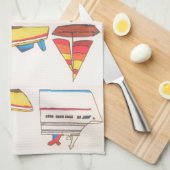 Boat Parade Towel Theedoek (Quarter Fold)