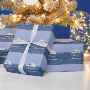 Boat Photo Retirement Cadeaupapier