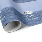 Boat Photo Retirement Cadeaupapier (Rol Hoek)