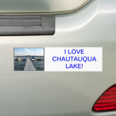 Boat Pier - Chautauqua Lake Bumpersticker (Op auto)