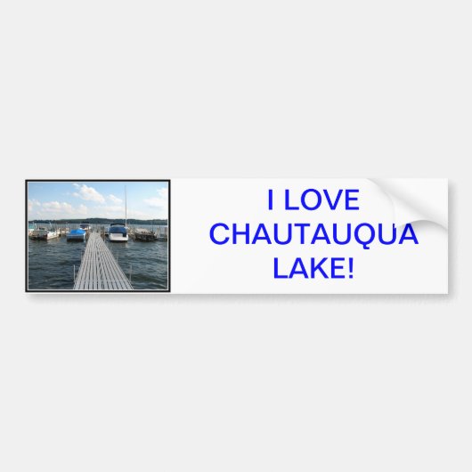 Boat Pier - Chautauqua Lake Bumpersticker (Voorkant)
