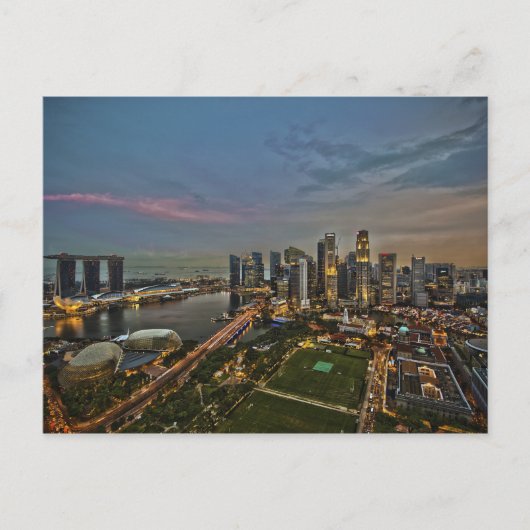 Boat Quay Singapore City Skyline Panorama Briefkaart (Voorkant)