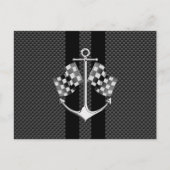Boat Racend Nautisch in koolstofvezelstijldecor Briefkaart (Voorkant)