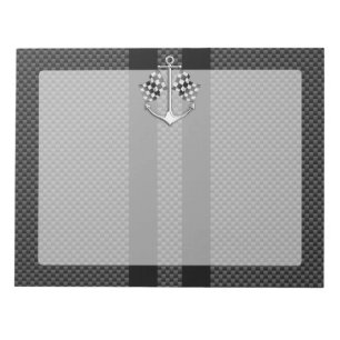 Boat Racend Nautisch in koolstofvezelstijldecor Notitieblok