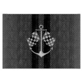 Boat Racend Nautisch in koolstofvezelstijldecor Snijplank (Voorkant)