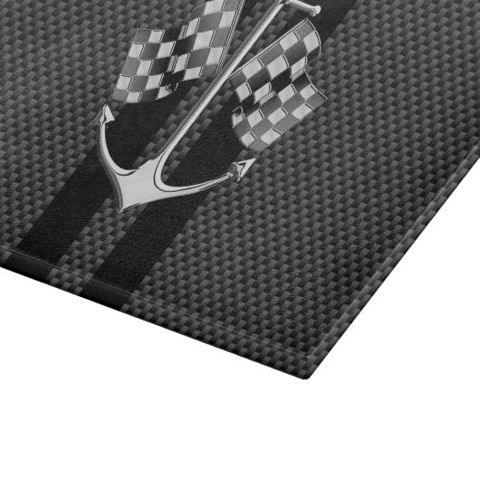 Boat Racend Nautisch in koolstofvezelstijldecor Snijplank (Hoek)